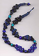 Black and Blue Spiral Necklace