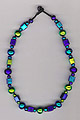 Dichroic square bead necklace